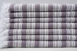 "Dark Purple Towel, Bohemian Towel, Turkish Peshtemal, Thin Towels, Turkish Towel, Peshtemal, 32""x65"