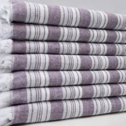 "Dark Purple Towel, Bohemian Towel, Turkish Peshtemal, Thin Towels, Turkish Towel, Peshtemal, 32""x65" - thumbnail 2