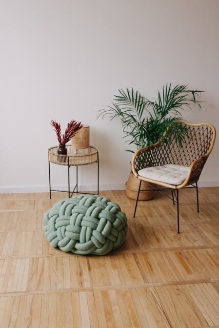 Pouf Ottoman Floor Seating Giant Floor Pillow Cushion Olive Green - image 1