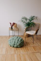 Pouf Ottoman Floor Seating Giant Floor Pillow Cushion Olive Green