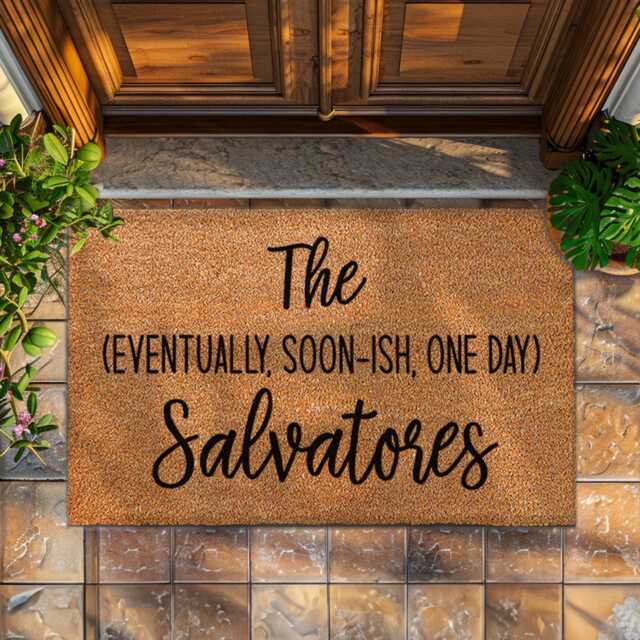 Eventually, Soon-Ish, One Day Funny Doormat - Personalized Family Name Door Mat Custom Welcome Gift Couples - image 1