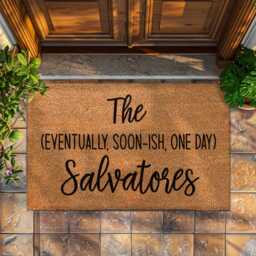 Eventually, Soon-Ish, One Day Funny Doormat - Personalized Family Name Door Mat Custom Welcome Gift Couples - thumbnail 1