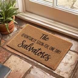 Eventually, Soon-Ish, One Day Funny Doormat - Personalized Family Name Door Mat Custom Welcome Gift Couples - thumbnail 2