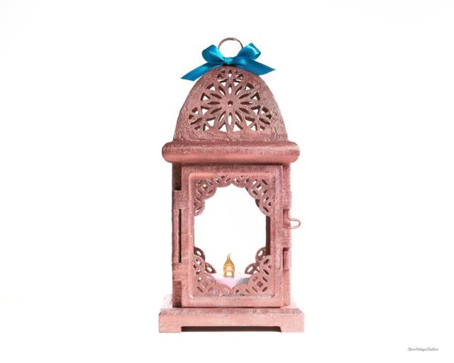 Rose Gold Wedding Centerpiece Lanterns For Candle, Pink Blush Bridal Shower, Moroccan Lantern, Candle Holder, Hanging Lantern - image 1