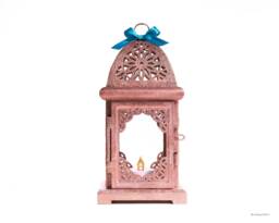 Rose Gold Wedding Centerpiece Lanterns For Candle, Pink Blush Bridal Shower, Moroccan Lantern, Candle Holder, Hanging Lantern