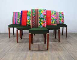 6 X Dining Chairs - Spring Flowers