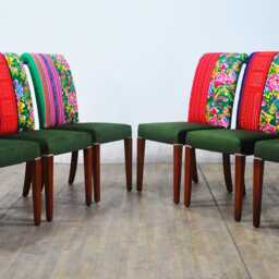 6 X Dining Chairs - Spring Flowers - thumbnail 3