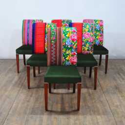 6 X Dining Chairs - Spring Flowers - thumbnail 2