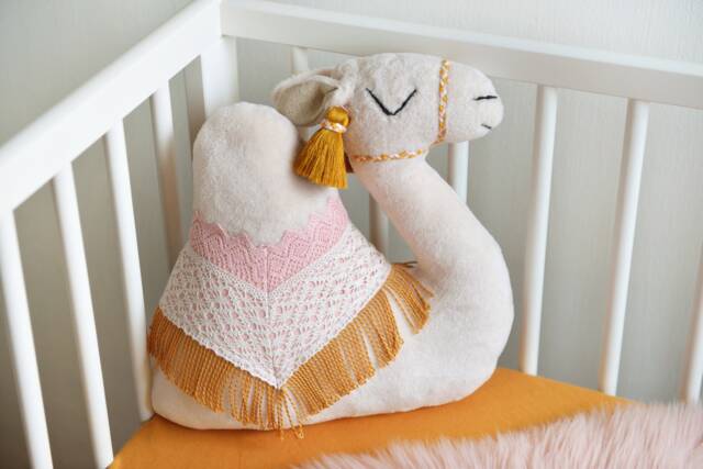 Pink Camel Decor Pillow Boho Baby Nursery & Ramadan - image 1