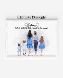 Personalised Sisters Print, Sister Gift For Sister, Birthday Younger - thumbnail 1