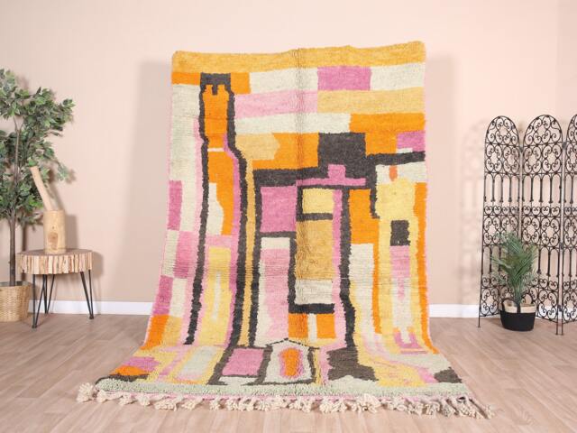 Vintage Boujaad Rug, Authentic Moroccan Rug 6x9 Ft - image 1