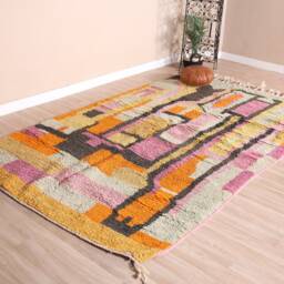 Vintage Boujaad Rug, Authentic Moroccan Rug 6x9 Ft - thumbnail 3
