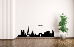 Paris City Wall Skyline Vinyl Decal Home Decoration Sticker - thumbnail 1