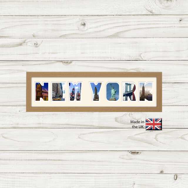 New York Photo Frame Holiday Word Name Gift 1260-Dd By Photos in A Word - image 1