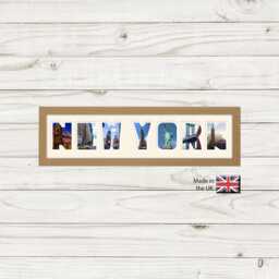 New York Photo Frame Holiday Word Name Gift 1260-Dd By Photos in A Word - thumbnail 1