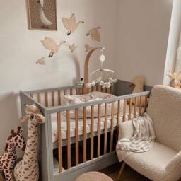Wooden Flying Geese Wanddeko Oies Murales Boho Nursery Babyzimmer Chambre B??b?? Geschenk Cadeau Handmade Silly Goose - thumbnail 3