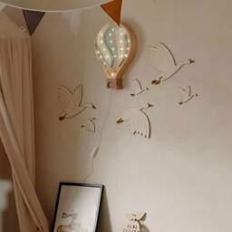 Wooden Flying Geese Wanddeko Oies Murales Boho Nursery Babyzimmer Chambre B??b?? Geschenk Cadeau Handmade Silly Goose - thumbnail 2