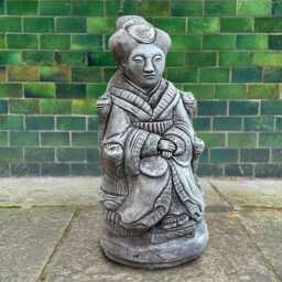 Concrete Asian Woman Statue Handmade Zen Garden Decor Japanese Sculpture Cement Geisha Ornament Chinese Yard Figure Geisha Lover Gift