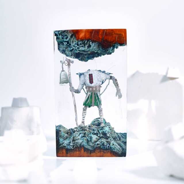 Clair Obscur Expedition 33 Resin Lamp, Diorama Monoco Lamp, Epoxy Night Light, Gestral Figure Wood Gaming Decor - image 1