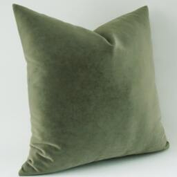 Velvet Cotton Pillow Cover Moldy Green Decorative Throw - thumbnail 3