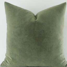 Velvet Cotton Pillow Cover Moldy Green Decorative Throw - thumbnail 2