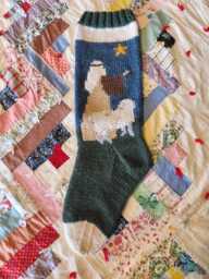 Personalized Hand Knit Shepherd Christmas Stocking - thumbnail 1
