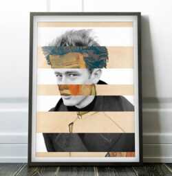 Once A Rebel - James Dean - Egon Schiele Mashup Available As Poster & Canvas - thumbnail 1