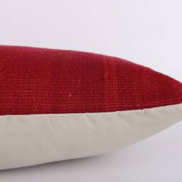 Vintage Turkish Kilim Lumbar Pillow Handwoven Wool Cushion Cover - 12x24 - thumbnail 3