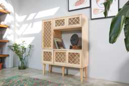 Tall Cabinet, Handmade From Solid Pinewood - Tsal