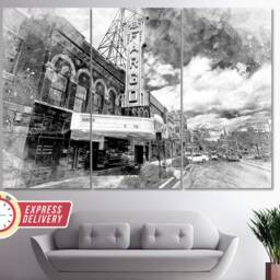 Fargo Theatre, Downtown Canvas Print, Canvas, Wall Art, Painting, North Dakota, Poster, Art - thumbnail 2