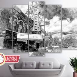 Fargo Theatre, Downtown Canvas Print, Canvas, Wall Art, Painting, North Dakota, Poster, Art - thumbnail 4