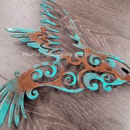 Hummingbird Metal Wall Art Decor - thumbnail 3