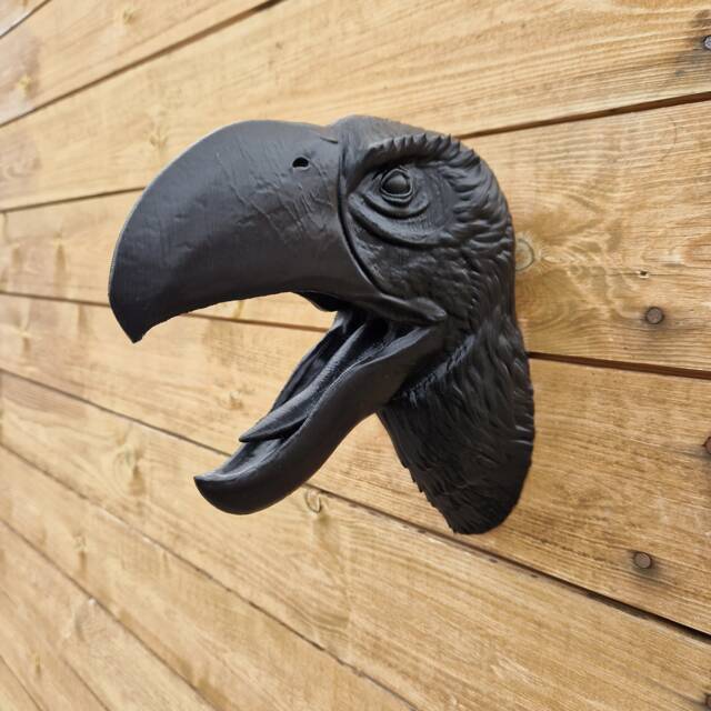 Brontornis Head Wall Art - Prehistoric Mount 3D Printed - image 1