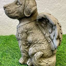 Dog Garden Memorial Statue - Stone Angel Dog, 21cm 3Kg Decorative Outdoor - thumbnail 3