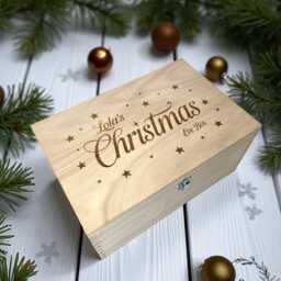 Personalised Christmas Eve Box Wooden Engraved - thumbnail 2
