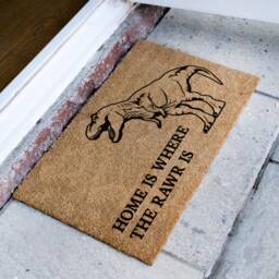 Dinosaur T-Rex Home Is Where The Rawr Is Doormat - Funny Welcome Mat Custom Door Housewarming Gift - thumbnail 2