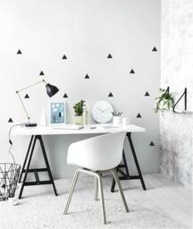 Triangle Wall Decals, 2'' Inch - 5cm, Black Sticker Triangles, Decor Gold, Shape Art, Kids Room & Home