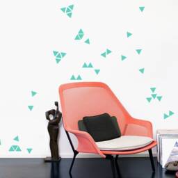 Triangle Wall Decals, 2'' Inch - 5cm, Black Sticker Triangles, Decor Gold, Shape Art, Kids Room & Home - thumbnail 4