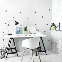 Triangle Wall Decals, 2'' Inch - 5cm, Black Sticker Triangles, Decor Gold, Shape Art, Kids Room & Home - thumbnail 3