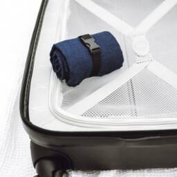 Linen Travel Towels in Blue - Small Waffle Weave, Lightweight & Soft, Quick-Dry, Compact - thumbnail 3