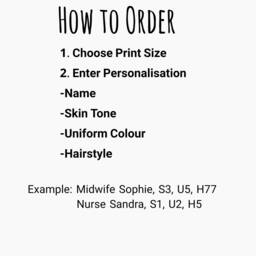 Personalised Nurse Print, Student Gift, Graduation Gift, Nurse Retirement Gift, Midwife Print - thumbnail 2