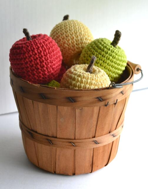 Baby & Toddler Toy Apples, Set Of 6 Fall Handmade Preschool Toys, Home Table Display Or Play - image 1