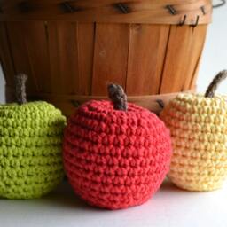 Baby & Toddler Toy Apples, Set Of 6 Fall Handmade Preschool Toys, Home Table Display Or Play - thumbnail 3