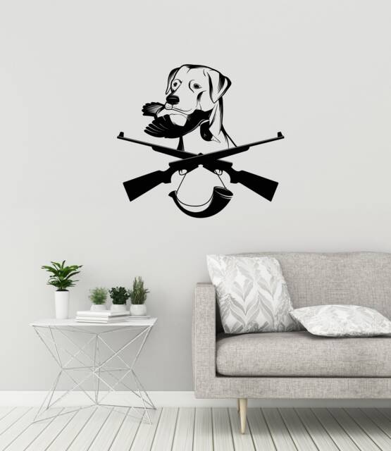 Dog Vinyl Wall Decal Room Man Cave Hunt Interior Stickers Mural - #2936Di - image 1
