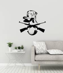 Dog Vinyl Wall Decal Room Man Cave Hunt Interior Stickers Mural - #2936Di - thumbnail 1