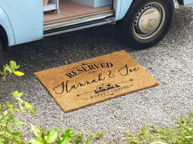Personalised Motorhome Doormat - Home Is Where You Park It - image 1