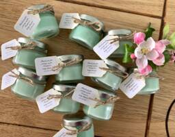10 Personalised Party Favours, Wedding Soy Candle Mini Gifts For Guests - thumbnail 1