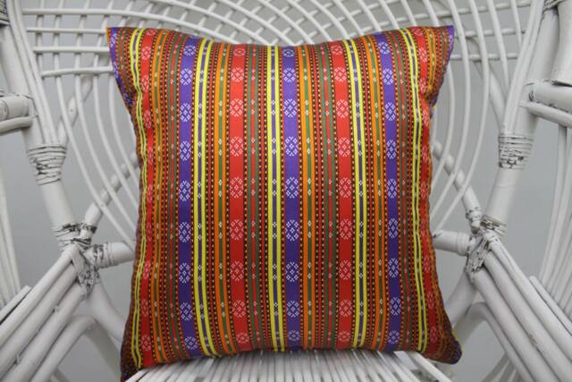 Kilim Pillow Cases, Covers, Turkish Pillow, 18x18 Personalized Gift Cushion, Both Sided Striped 8 - image 1