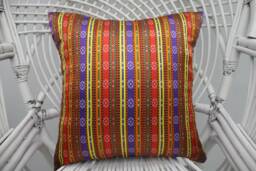 Kilim Pillow Cases, Covers, Turkish Pillow, 18x18 Personalized Gift Cushion, Both Sided Striped 8