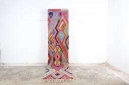 Abstract Berber Runner Rug Handwoven Moroccan Wool Hallway Rug - thumbnail 1